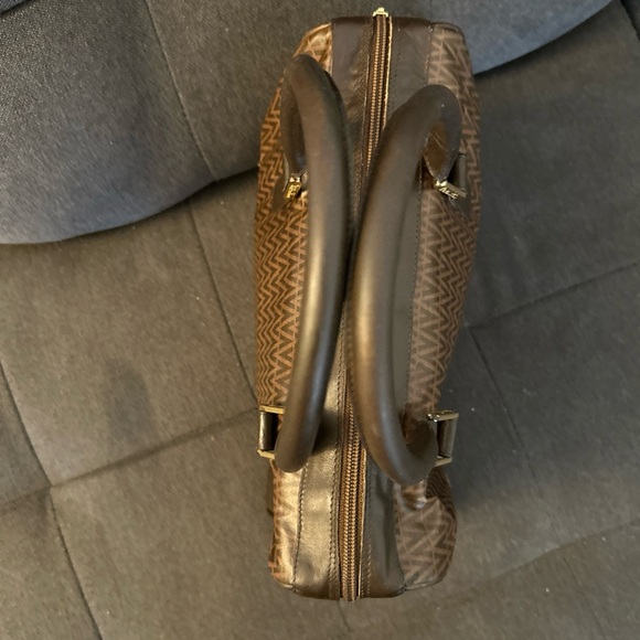 Authentic Mario Valentino Vintage Brown Boston 1970s Handbag W11.5 X 12.5H X 6.5 - Picture 6 of 12